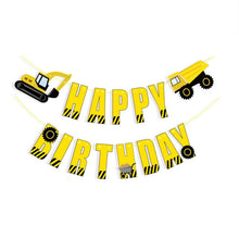 Load image into Gallery viewer, Cartoon Hat Construction vehicle Excavator Theme  Balloon Confetti Balloon Engineering Vehicles Birthday Party  Supplies Hat