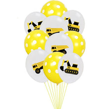 Load image into Gallery viewer, Cartoon Hat Construction vehicle Excavator Theme  Balloon Confetti Balloon Engineering Vehicles Birthday Party  Supplies Hat