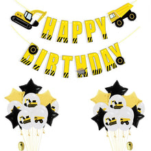 Load image into Gallery viewer, Cartoon Hat Construction vehicle Excavator Theme  Balloon Confetti Balloon Engineering Vehicles Birthday Party  Supplies Hat