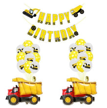 Load image into Gallery viewer, Cartoon Hat Construction vehicle Excavator Theme  Balloon Confetti Balloon Engineering Vehicles Birthday Party  Supplies Hat