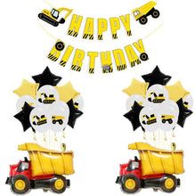 Load image into Gallery viewer, Cartoon Hat Construction vehicle Excavator Theme  Balloon Confetti Balloon Engineering Vehicles Birthday Party  Supplies Hat