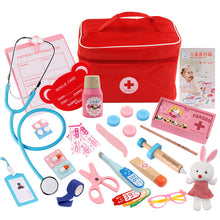 Load image into Gallery viewer, Kids Wooden Doctor Toy Set Simulation Family Doctor Nurse Medical Kit Toy Pretend Play Hospital Medicine Accessorie Children Toy
