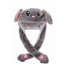 Load image into Gallery viewer, Kocozo Rabbit Hat with Moving Ears Cute Cartoon Toy Hat Airbag Kawaii Funny Toy Cap Kids Plush Toy Birthday Gift  Hat for Girls