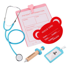 Load image into Gallery viewer, Kids Wooden Doctor Toy Set Simulation Family Doctor Nurse Medical Kit Toy Pretend Play Hospital Medicine Accessorie Children Toy