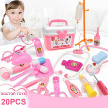 Load image into Gallery viewer, 21-39PCS Kids Pretend Play Toys Doctor Set Simulation Medical Kit With Portable Suitcase Girls Role Play Toys Dentist Tool