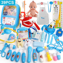 Load image into Gallery viewer, 21-39PCS Kids Pretend Play Toys Doctor Set Simulation Medical Kit With Portable Suitcase Girls Role Play Toys Dentist Tool