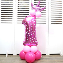 Load image into Gallery viewer, 32-inch Digital Balloon Birthday Balloons Children Number Foil Balloons Happy Birthday Party Decorations Kids Ballon Cartoon Hat