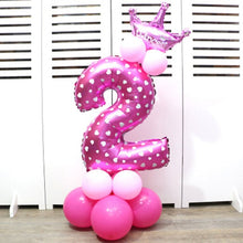 Load image into Gallery viewer, 32-inch Digital Balloon Birthday Balloons Children Number Foil Balloons Happy Birthday Party Decorations Kids Ballon Cartoon Hat