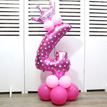 Load image into Gallery viewer, 32-inch Digital Balloon Birthday Balloons Children Number Foil Balloons Happy Birthday Party Decorations Kids Ballon Cartoon Hat