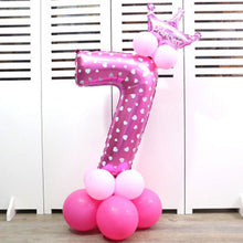 Load image into Gallery viewer, 32-inch Digital Balloon Birthday Balloons Children Number Foil Balloons Happy Birthday Party Decorations Kids Ballon Cartoon Hat