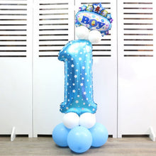 Load image into Gallery viewer, 32-inch Digital Balloon Birthday Balloons Children Number Foil Balloons Happy Birthday Party Decorations Kids Ballon Cartoon Hat