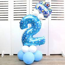 Load image into Gallery viewer, 32-inch Digital Balloon Birthday Balloons Children Number Foil Balloons Happy Birthday Party Decorations Kids Ballon Cartoon Hat