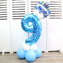 Load image into Gallery viewer, 32-inch Digital Balloon Birthday Balloons Children Number Foil Balloons Happy Birthday Party Decorations Kids Ballon Cartoon Hat