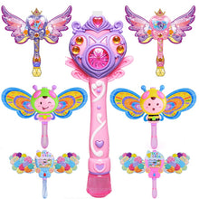 Load image into Gallery viewer, Kids Magic Wand Party Water Bubble Gun Blower Toy Electric Magic Wedding Soap Bubble Machine Pomperos Outdoor Toy for Children