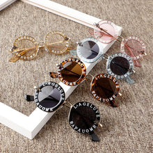 Load image into Gallery viewer, Kids Sun glasses 2019 New Infant Kids Baby Girls Boys Sunglass Letter Sun Glasses Beach Party Accessories