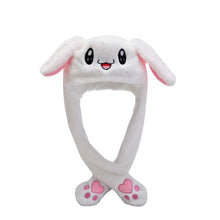 Load image into Gallery viewer, Kocozo Rabbit Hat with Moving Ears Cute Cartoon Toy Hat Airbag Kawaii Funny Toy Cap Kids Plush Toy Birthday Gift  Hat for Girls