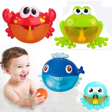 Load image into Gallery viewer, Outdoor Bubble Machine Crabs&amp;Frog Music Kids Bath Toy Bathtub Soap Automatic Bubble Maker Baby Bathroom Toy for Children