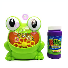 Load image into Gallery viewer, New Cute Frog Automatic Bubble Machine Gun Soap Bubble Blower Outdoor Kids Child juguetes brinquedos Toy for Kids