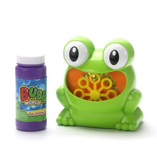 Load image into Gallery viewer, New Cute Frog Automatic Bubble Machine Gun Soap Bubble Blower Outdoor Kids Child juguetes brinquedos Toy for Kids