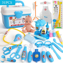 Load image into Gallery viewer, 39/21PCS Kids Play Doctor Game Toys Set Children Cosplay Doctors Vocal Light Stethoscope Toy Simulation Medical Equipment TY0332