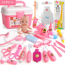 Load image into Gallery viewer, 39/21PCS Kids Play Doctor Game Toys Set Children Cosplay Doctors Vocal Light Stethoscope Toy Simulation Medical Equipment TY0332